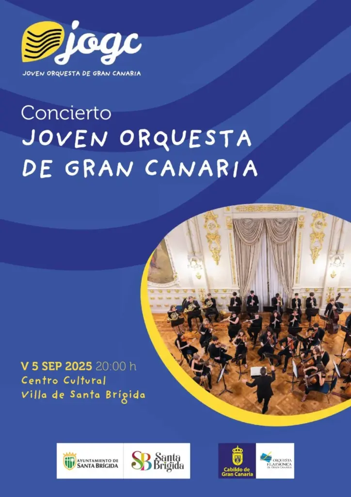 Cartel del concierto en Santa Brígida de la Joven Orquesta de Gran Canaria