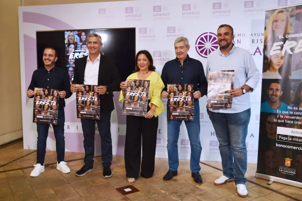 Presentación de la nueva campaña de Bonos Fomento al Comercio Local en La Laguna. Imagen Ayuntamiento de La Laguna