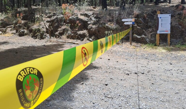El Cabildo de Tenerife recuerda la prohibición de hacer fuego en el monte y transitar por senderos y pistas