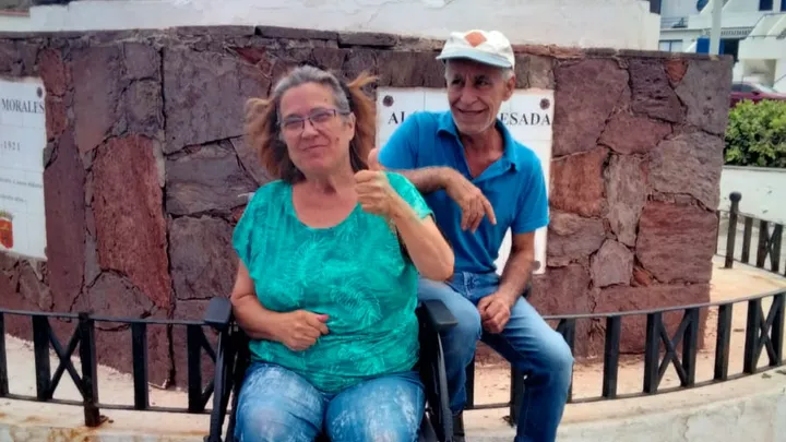 Imagen de Marta junto a su marido José Francisco