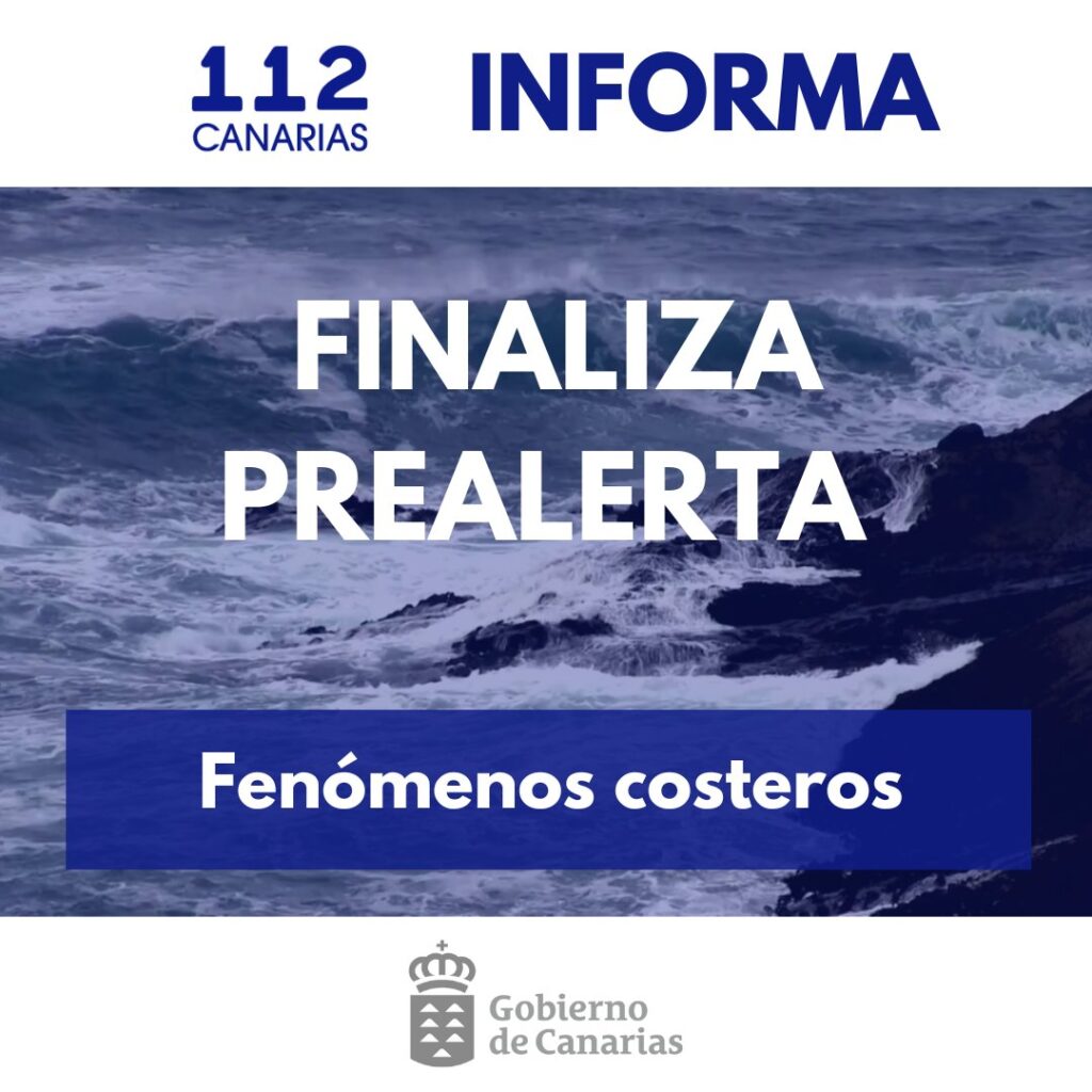El Gobierno de Canarias finaliza la situación de prealerta por fenómenos costeros