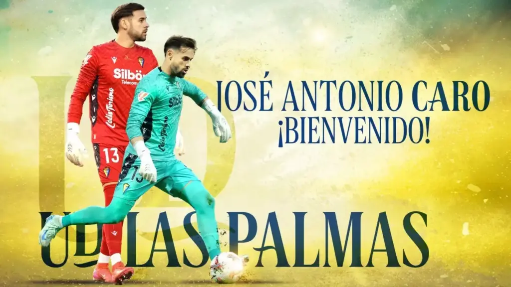 La UD Las Palmas refuerza su portería con el guardameta andaluz José Antonio Caro. UD Las Palmas.