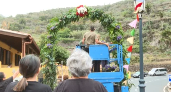 Las fiestas de Santa Rosa de Lima de La Gomera ya tienen sus arcos