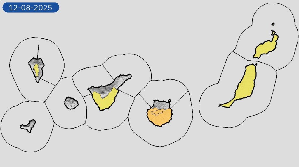 Avisos por altas temperaturas. Imagen Aemet Canarias