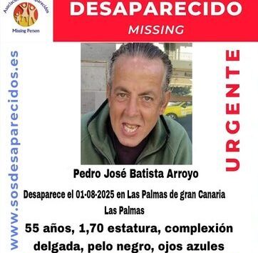 Desaparecido en Gran Canaria, Pedro José Batista Arroyo