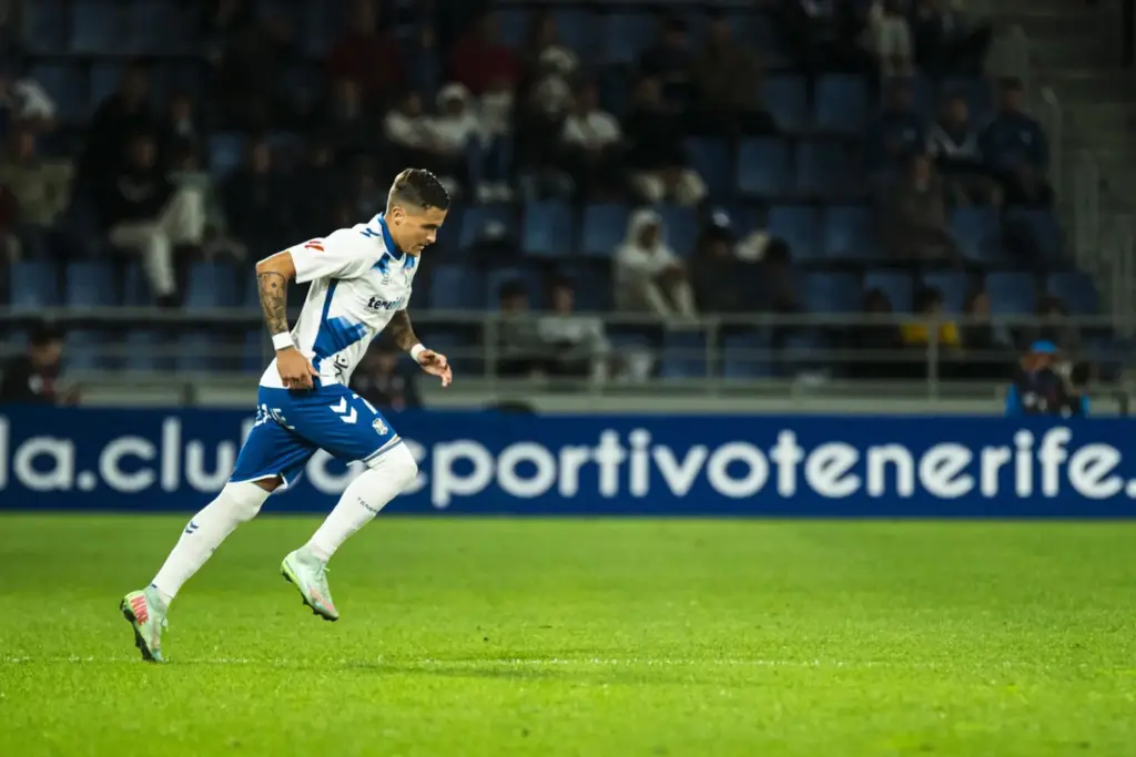 Jorge Padilla durante un partido con el CD Tenerife