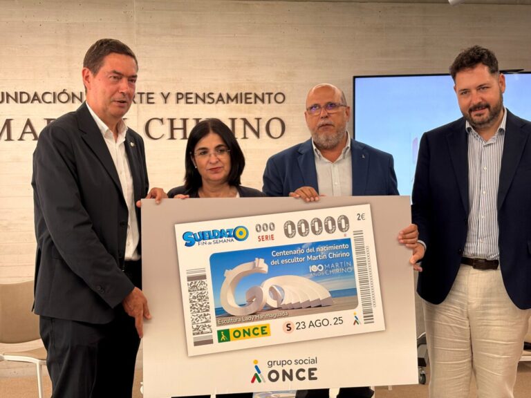 Martín Chirino en el cupón de la ONCE del 23 de agosto