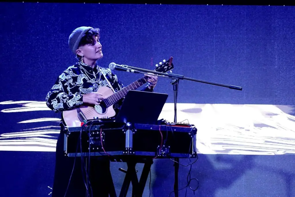 Lajalada en el acto de presentación del vídeo 'Rebelión de la geografía'