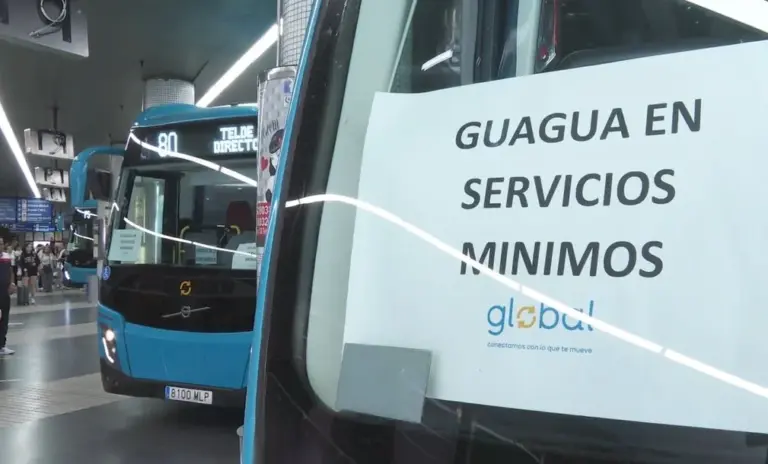 88 guaguas no han operado este jueves en Gran Canaria debido a la huelga