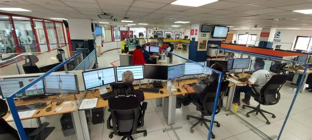 Un motorista resulta herido en una caída en Los Realejos, Tenerife. Imagen de archivo de la sala del 112 Canarias.