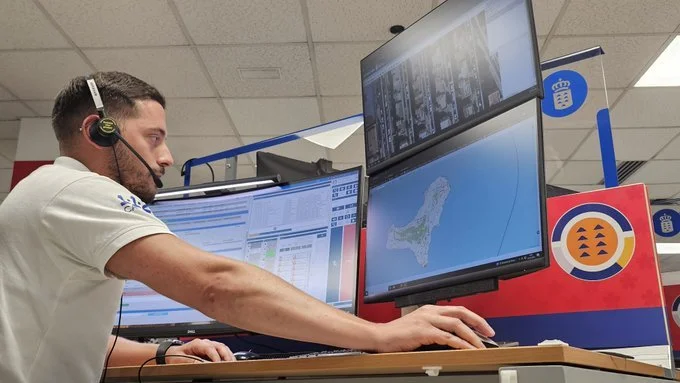 Hallan sin vida a un pescador en el litoral de El Hierro. Imagen sala operativa del 1-1-2 Canarias. Imagen 1-1-2 Canarias