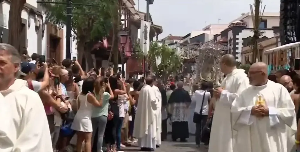 Petalada, lluvia de pétalos a la Virgen del Pino