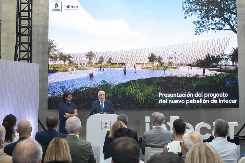 Antonio Morales en la presentación del proyecto del nuevo pabellón de Infecar / Cabildo de Gran Canaria 
