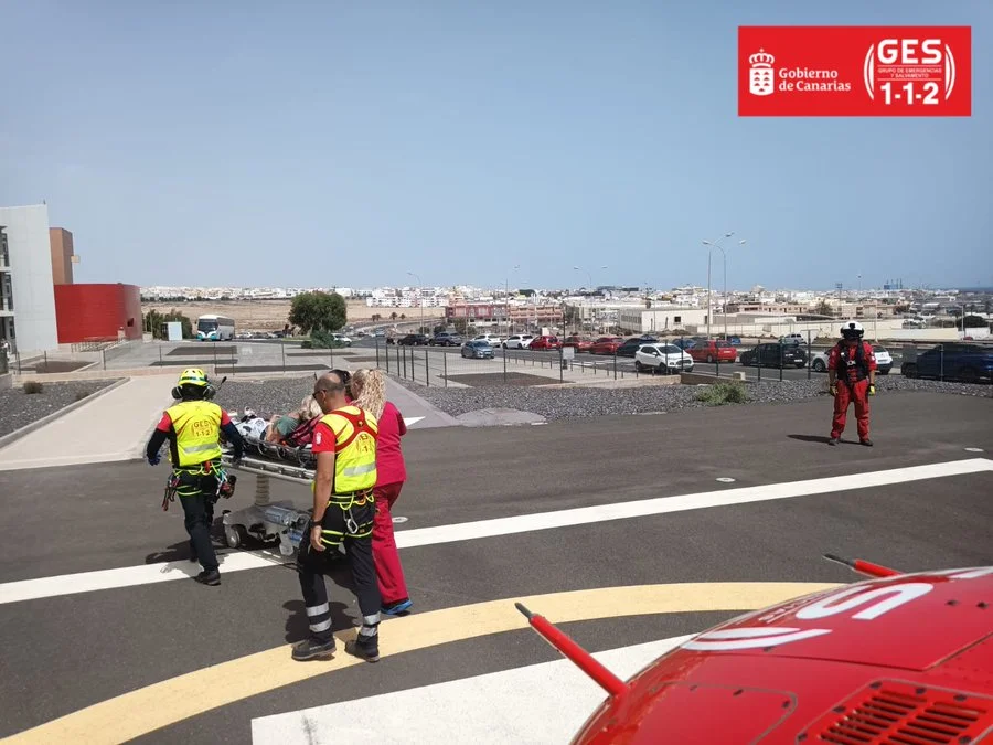 Rescatan en helicóptero a una mujer de 70 años en apuros en un sendero de Pájara