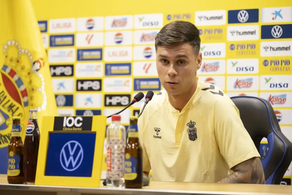 Sergio Barcia, UD Las Palmas, en rueda de prensa