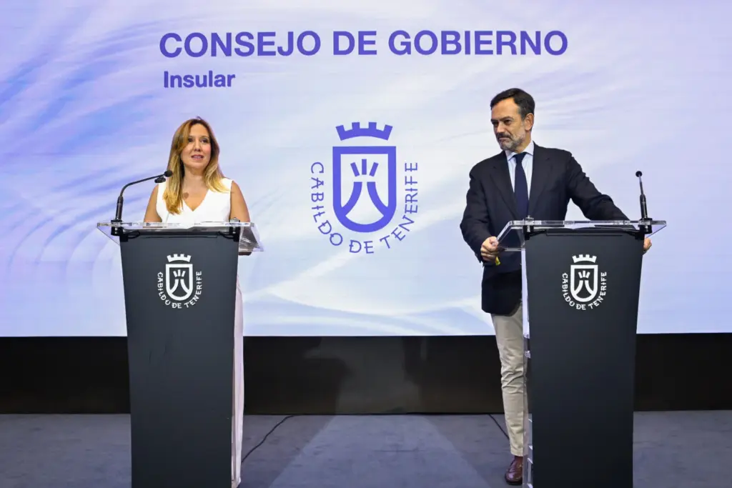 Rosa Dávila en rueda de prensa del Consejo de Gobierno del Cabildo de Tenerife