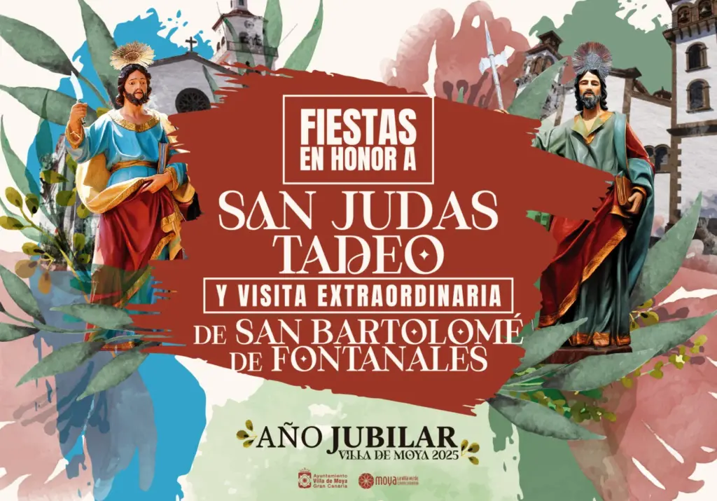 Cartel de las Fiestas de San Judas Tadeo en la Villa de Moya 2025