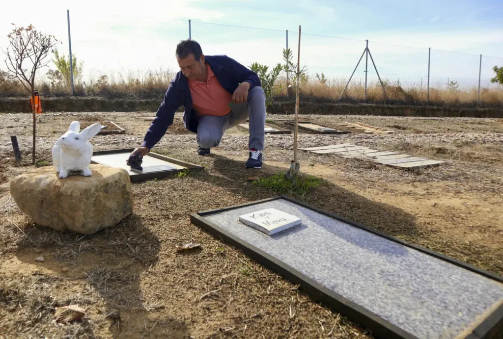 Cómo es y cuánto cuesta un cementerio de mascotas. Imagen del cementerio Huellas, ubicado en Zamora. EFE