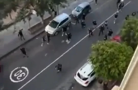 Disturbios en Siete Palmas antes del partido entre Las Palmas Atlético y el Alcalá