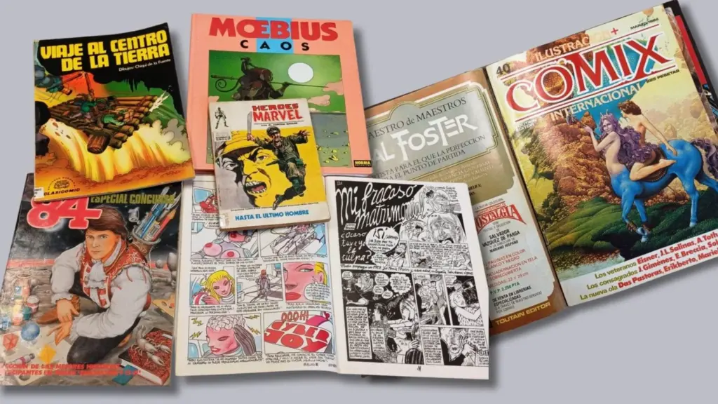 Algunos ejemplares que integran el Fondo de Cómic Octavio Cardoso.
