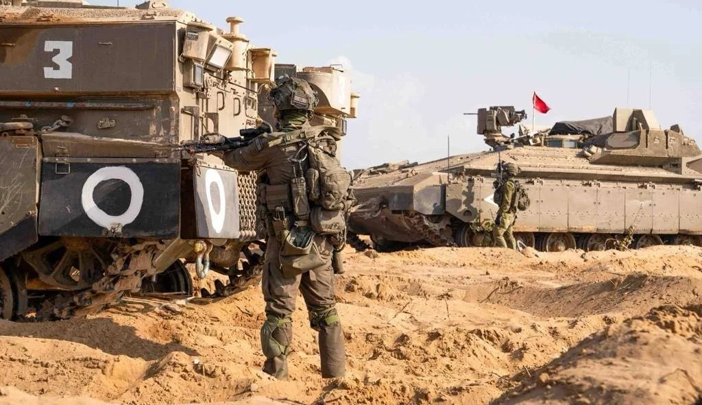 Tropas del ejército de Israel, que ya se están retirando de Gaza