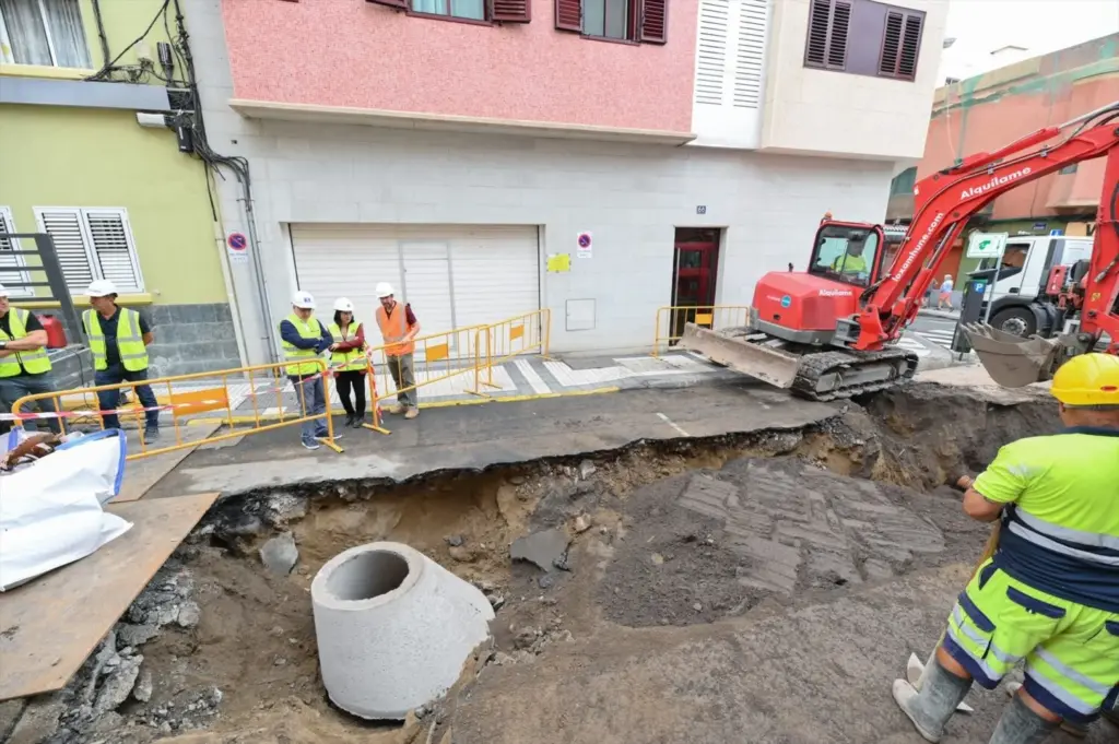 Las obras de saneamiento en el barrio de Guanarteme renovarán medio kilómetro de colector. Ayuntamiento de Las Palmas de Gran Canaria.