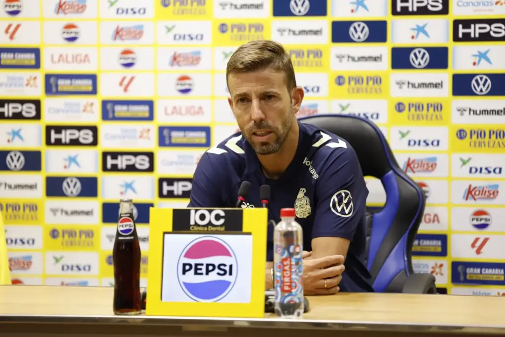 Luis García durante la rueda de prensa de este jueves