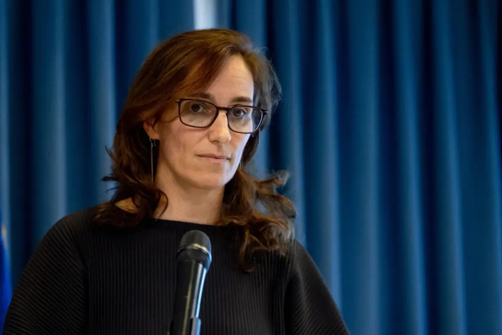 La ministra de Sanidad, Mónica García, durante la rueda de prensa ofrecida este miércoles en Madrid