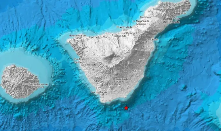 El IGN registra un terremoto de magnitud 2,7 en Tenerife