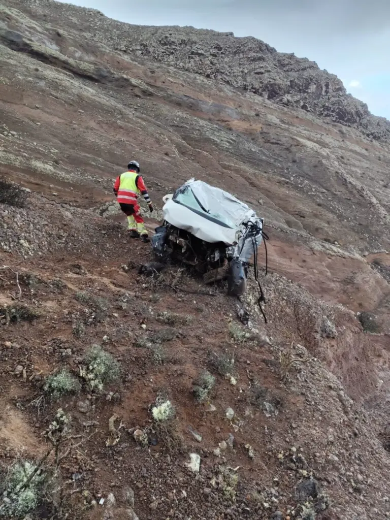 Accidente en el barranco de La Poceta, en Teguise, en el que murió un joven de 25 años