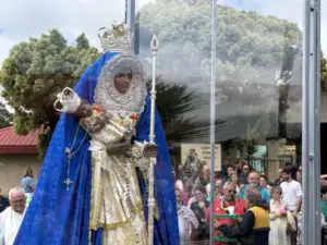 La imagen de la Virgen de Candelaria tras su visita a la prisión Tenerife II | Carlos García
