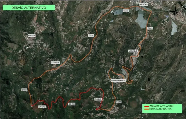 El Cabildo de Gran Canaria inicia este lunes la renovación del firme de la carretera de Los Chorros