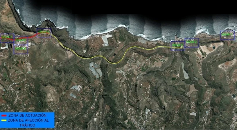 Esta actuación obligará al cierre de la GC-2, los primeros días en dirección Agaete y el resto en dirección Las Palmas de Gran Canaria