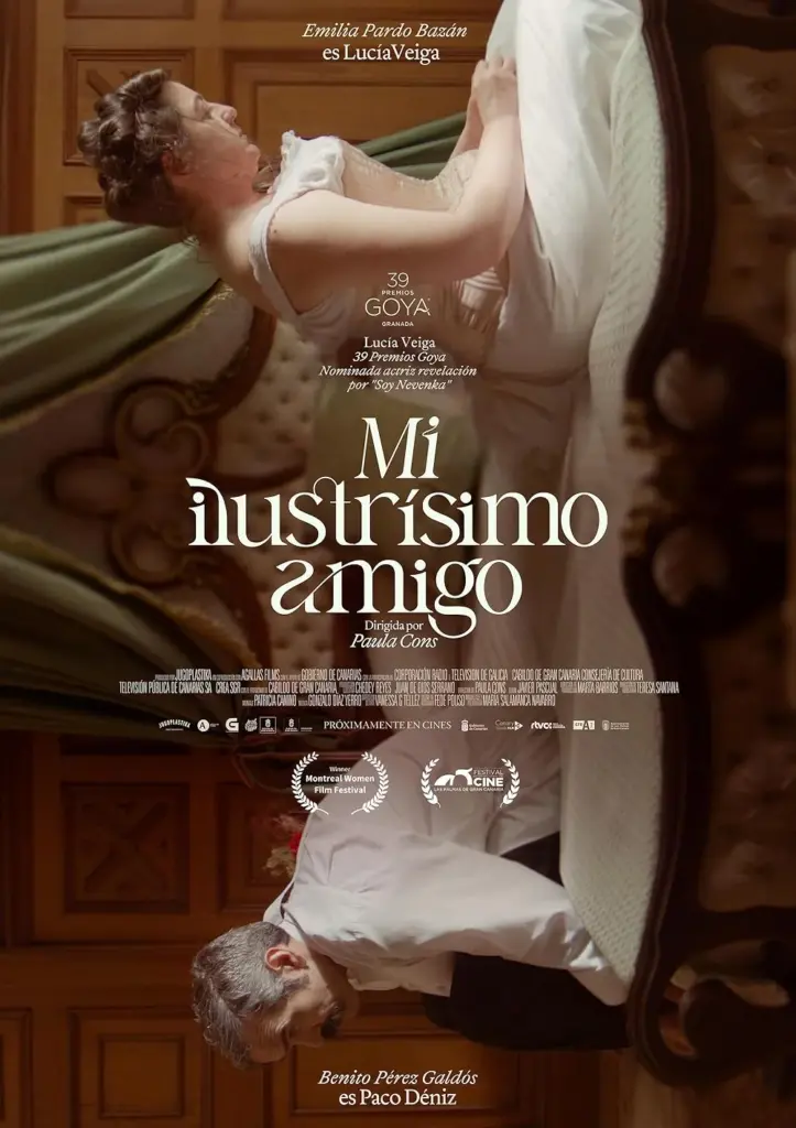 Cartel de la película 'Mi ilustrísimo amigo', sobre la relación entre Pérez Galdós y Pardo Bazán