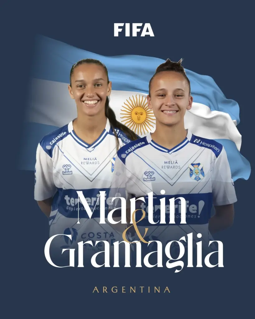 Paulina Gramaglia y Milagros Martín jugadoras del CD Tenerife Femenino