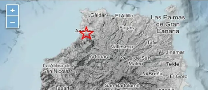 Registrado un terremoto en Gran Canaria