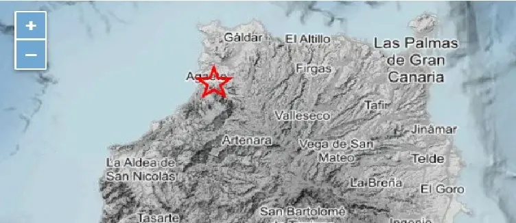 Registrado un terremoto en Gran Canaria