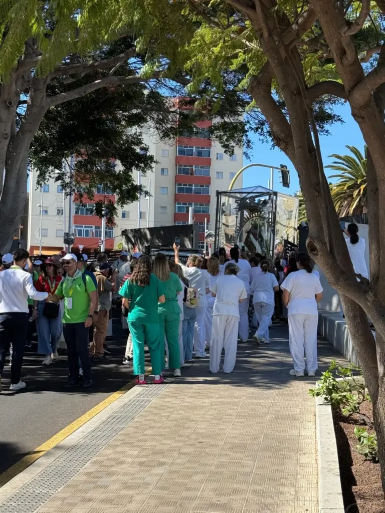 La Virgen de Candelaria llega al Hospital Universitario