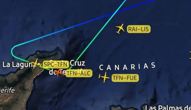 Un pasajero conflictivo obliga a regresar un vuelo a Tenerife
