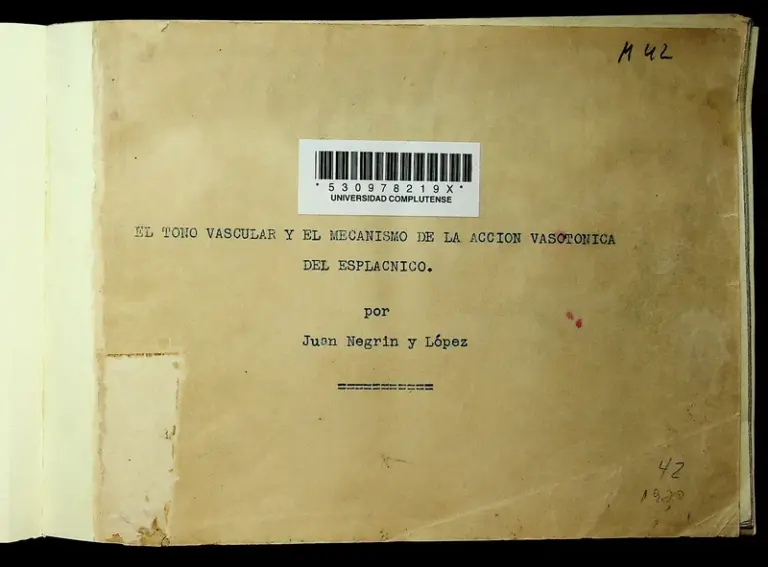 La UCM publica en línea la tesis doctoral de Juan Negrín