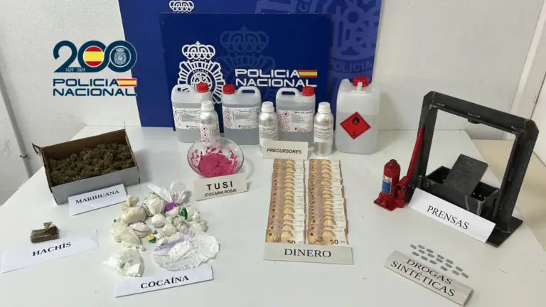La Policía Nacional desmantela un laboratorio de cocaína y tusi en Tíncer