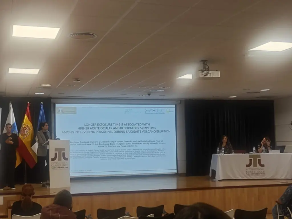 Momento de la presentación de los resultados del estudio ISvolcán