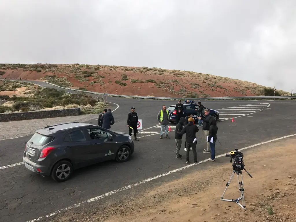 Rodaje en la zona del Parque Nacional del Teide