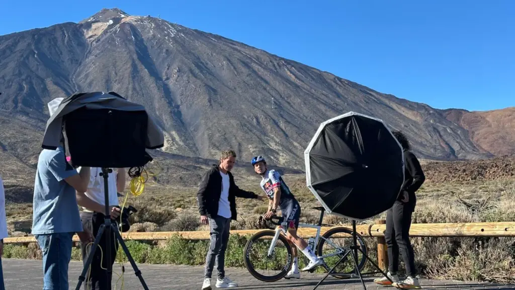 Rodaje en la zona del Parque Nacional del Teide