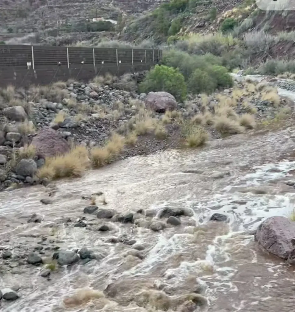 La Aldea de San Nicolás está siendo una de las localidades en la que más agua están recogiendo