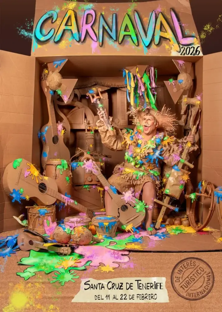 cartel finalista carnaval 2026 Santa Cruz de Tenerife propuesta de Juliana Serrano "don cartón pintado"