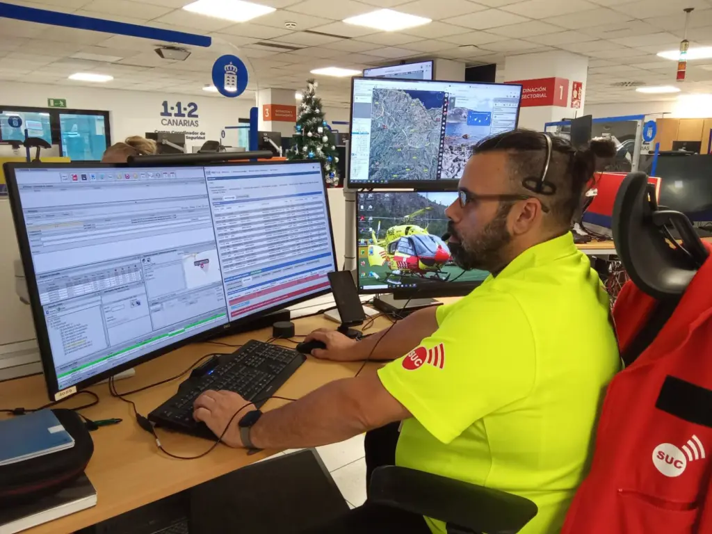 Enfermero coordinador del SUC, Víctor Manuel Suárez. Imagen cedida por Gestión de Servicios para la Salud y Seguridad en Canarias