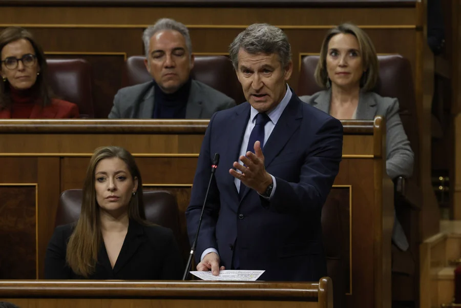 Alberto Núñez Feijóo en el Congreso, 10 de diciembre 2025. Imagen EFE