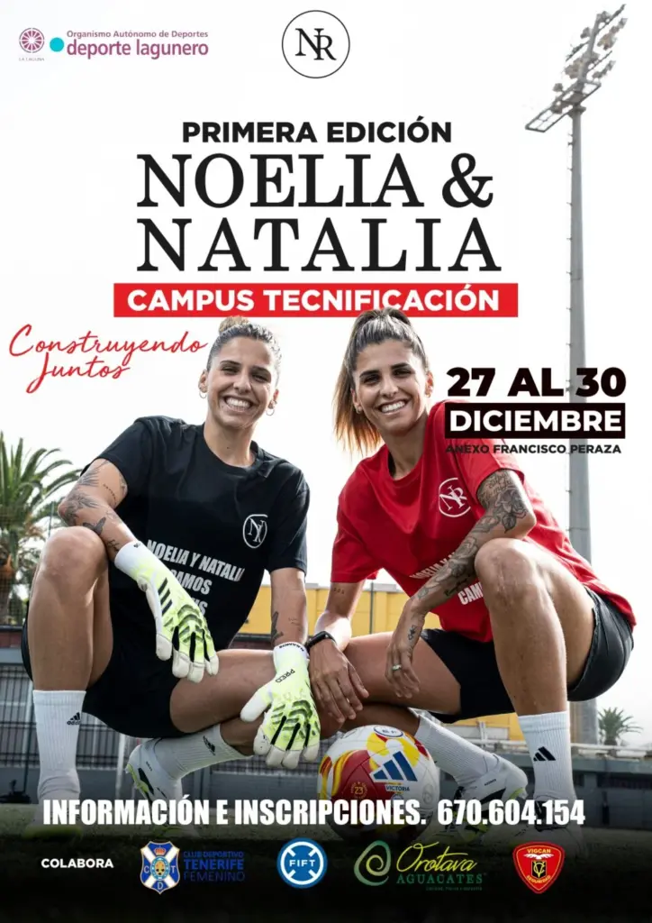 Cartel del I Campus de Tecnificación Noelia y Natalia Ramos