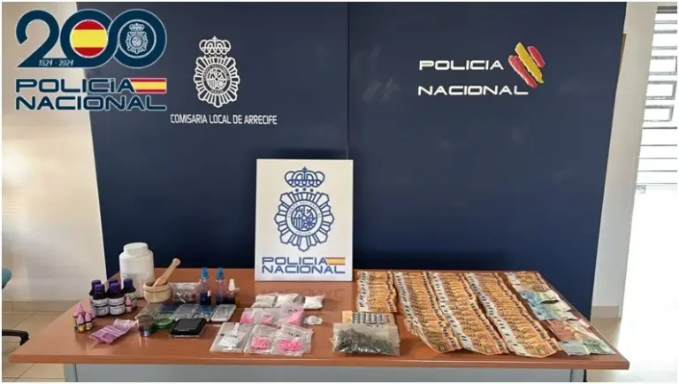 La Policía Nacional desmantela cuatro puntos de venta de droga en Arrecife